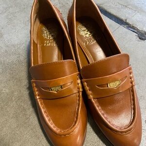 Vince Camuto Women's Brown Leather Loafers